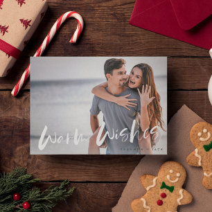 Festiva Tarjeta de Navidades fotográficos de doble alteza