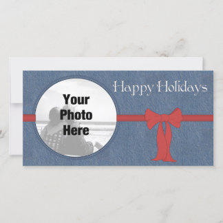 Festiva Tarjeta de Navidades fotográficos de estilo rural