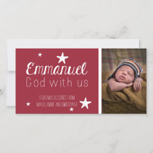 Festiva Tarjeta de Navidades fotográficos de estrellas cap