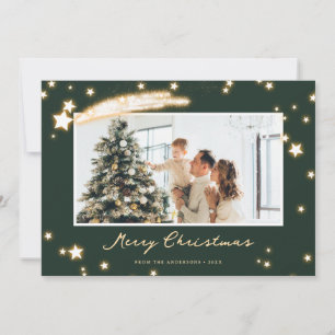 Festiva Tarjeta de Navidades fotográficos de estrellas de 