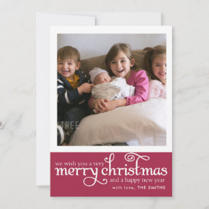 Festiva Tarjeta de Navidades fotográficos de la tipografía