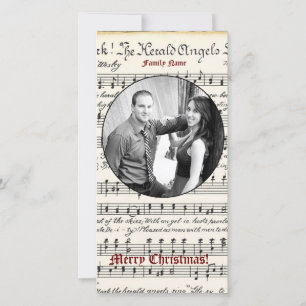 Festiva Tarjeta de Navidades fotográficos de música de épo