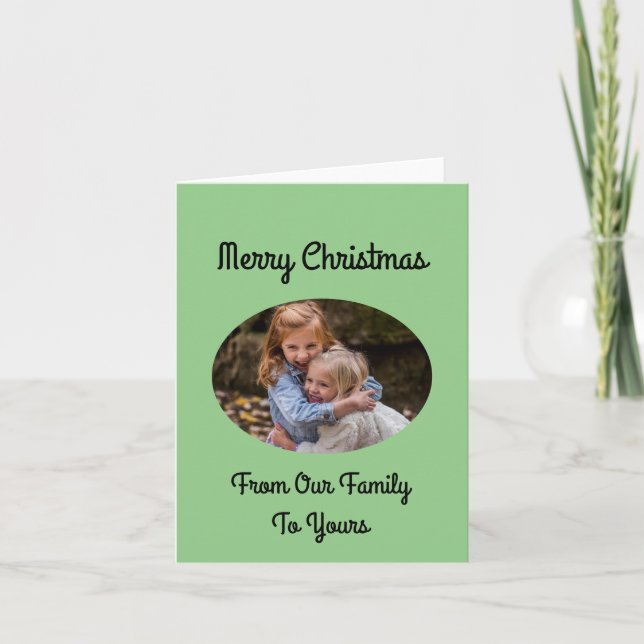 Festiva Tarjeta de Navidades fotográficos de nuestra famil (Anverso)