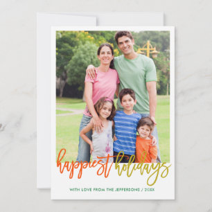 Festiva Tarjeta de Navidades fotográficos de vacaciones má