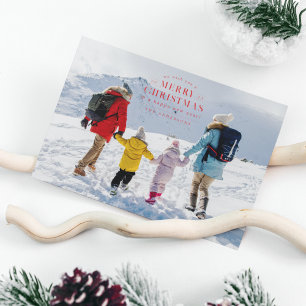 Festiva Tarjeta de Navidades fotográficos de vacaciones ro