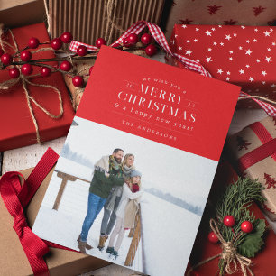 Festiva Tarjeta de Navidades fotográficos de vacaciones ro