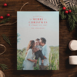 Festiva Tarjeta de Navidades fotográficos de vacaciones ro