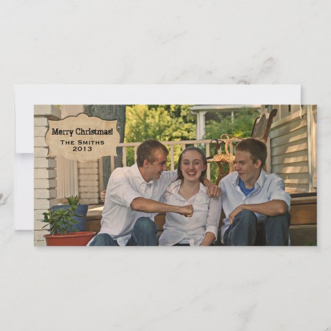 Festiva Tarjeta de Navidades fotográficos del país del per (Anverso)