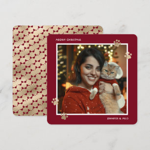 Festiva Tarjeta de Navidades fotográficos del propietario