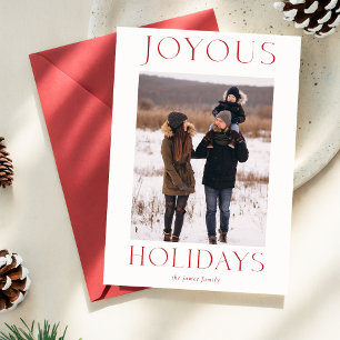 Festiva Tarjeta de Navidades fotográficos familiares de va