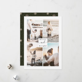 Festiva Tarjeta de Navidades fotográficos familiares moder