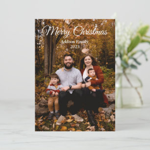 Festiva Tarjeta de Navidades fotográficos familiares perso