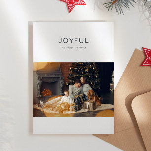 Festiva Tarjeta de Navidades fotográficos modernos y simpl