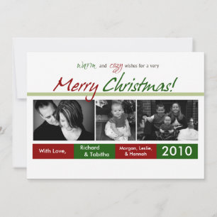 Festiva Tarjeta de Navidades FOTOGRÁFICOS para cajas de te