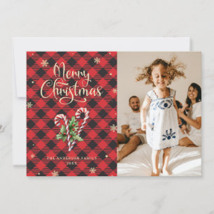 Festiva Tarjeta de Navidades fotográficos para canes y cop