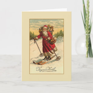 Festiva Tarjeta de Navidades francesa victoriana Joyeux No