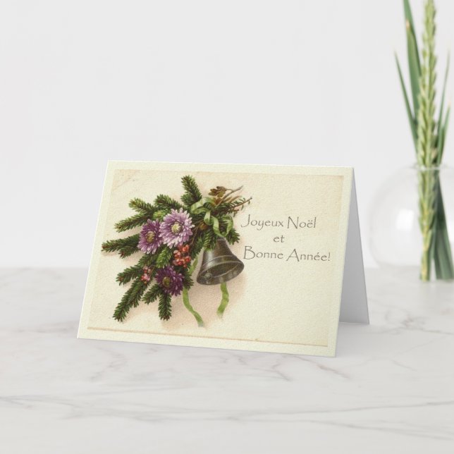Festiva Tarjeta de Navidades franceses (Anverso)