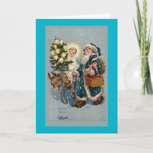 Festiva Tarjeta de Navidades franceses vintage