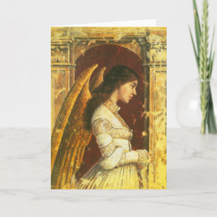 Festiva Tarjeta de Navidades Fresco Angel