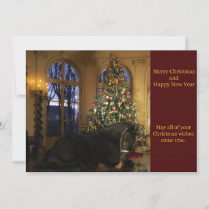 Festiva Tarjeta de Navidades Friesian Mare