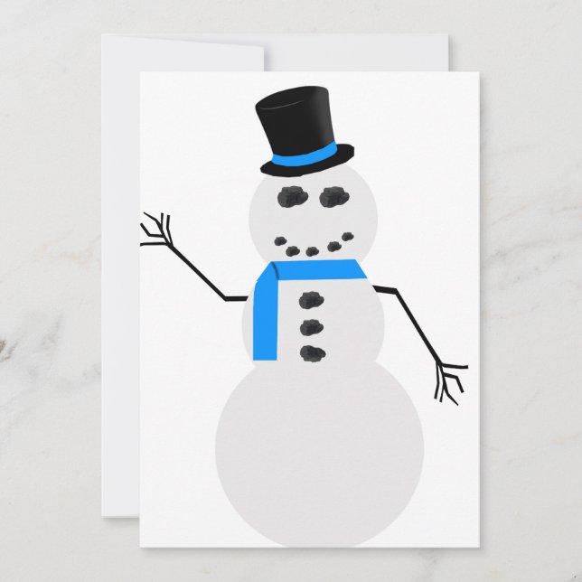 Festiva Tarjeta de Navidades Frosty (Anverso)