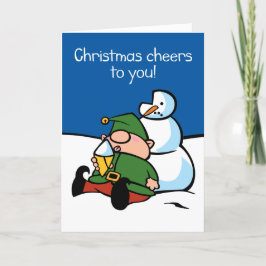 Festiva Tarjeta de Navidades Frosty Elves