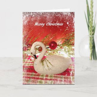 Festiva Tarjeta de Navidades gansos