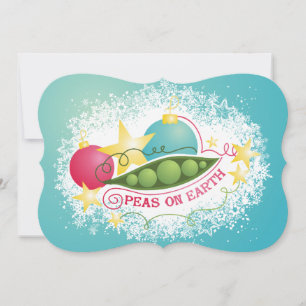 Festiva Tarjeta de Navidades gastronómicos de peas on eart