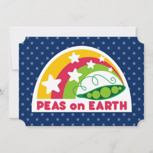 Festiva Tarjeta de Navidades gastronómicos de Peas on Eart