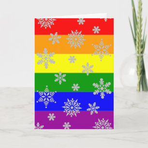 Festiva Tarjeta de Navidades gay simple y elegante