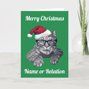 Festiva Tarjeta de Navidades Geek Personalizable