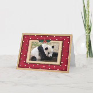 Festiva Tarjeta de Navidades Giant Panda Bear