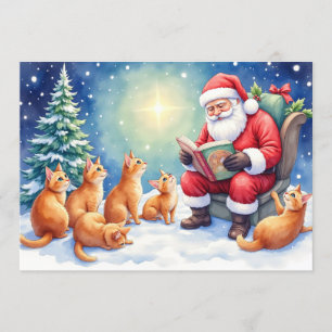 Festiva Tarjeta de Navidades Ginger Colour Cats