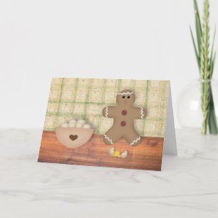 Festiva Tarjeta de Navidades Gingerbread Man Oops