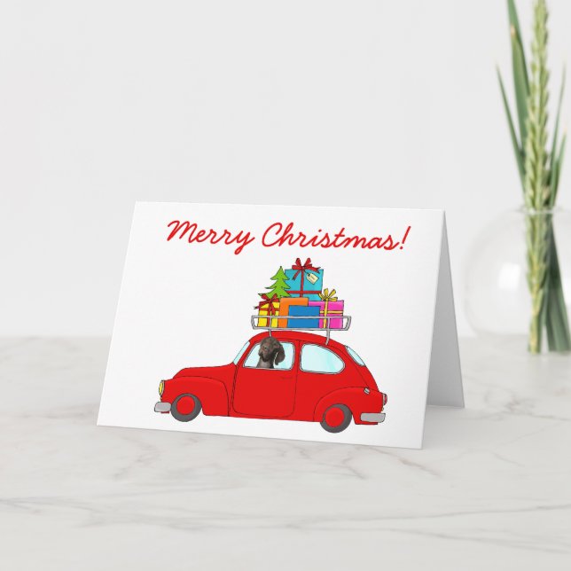 Festiva Tarjeta de Navidades Glossy Grizzly (Anverso)