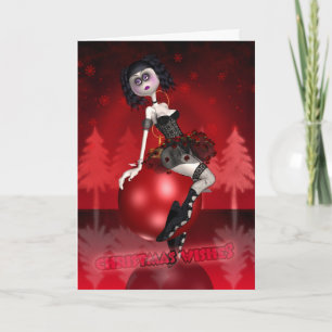 Festiva Tarjeta de Navidades góticos - Bailarín de ballet 