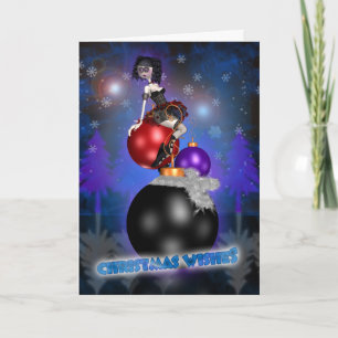 Festiva Tarjeta de Navidades góticos - Bailarín de ballet