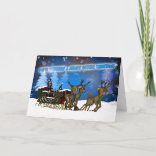 Festiva Tarjeta de Navidades góticos, H.I.P. Y renos