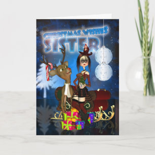 Festiva Tarjeta de Navidades Góticos Hermanas, H.I.P. Y re