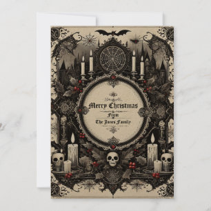 Festiva Tarjeta de Navidades góticos - Saludo de vacacione