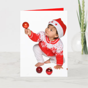 Festiva Tarjeta de Navidades graciosos y cortos - bebé