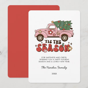 Festiva Tarjeta de Navidades Groovy Retro Navidades colori