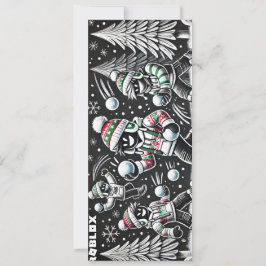 Festiva Tarjeta de Navidades Guay Chalkboard de Robloxo pa