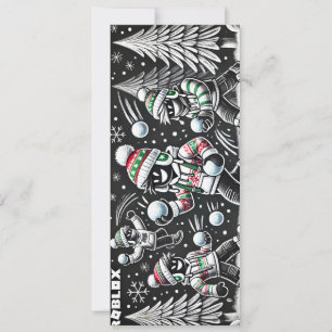 Festiva Tarjeta de Navidades Guay Chalkboard de Robloxo pa