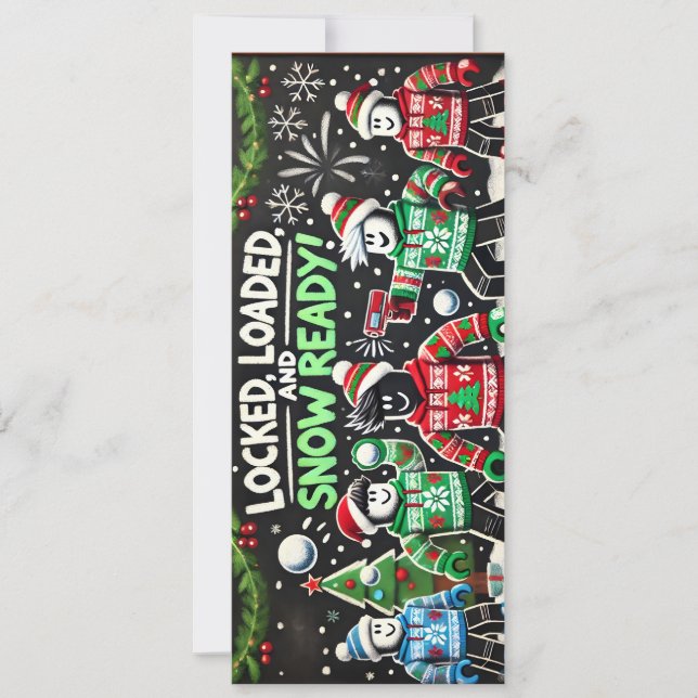 Festiva Tarjeta de Navidades Guay Chalkboard de Robloxo pa (Anverso)