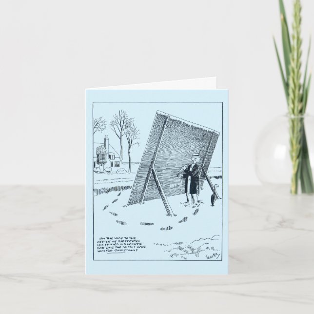 Festiva Tarjeta de Navidades H.T. Webster/Timid Soul (Anverso)