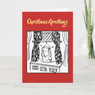 Festiva Tarjeta de Navidades Haberdashery