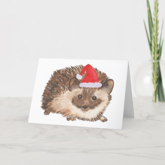 Festiva Tarjeta de navidades Hedgehog Navidades