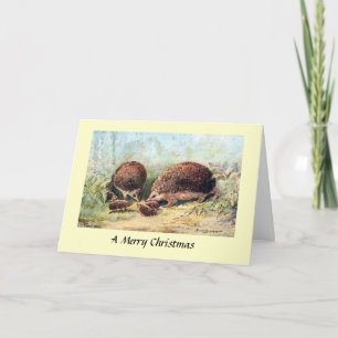 Festiva Tarjeta de navidades - Hedgehogs