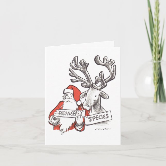 Festiva Tarjeta de Navidades Herblock clásica (Anverso)